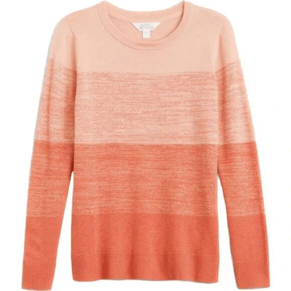 Market & Spruce NWT Sariah Orange Ombre Pullover Sweater Size XL‎ - Picture 1 of 4